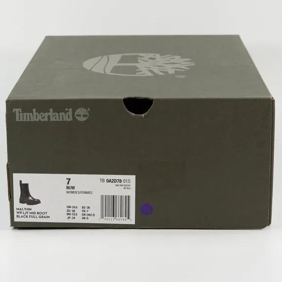Timberland Women's Malynn Waterproof Size-Zip Leather Winter Boots size 6 - 10