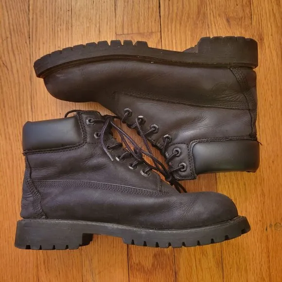 Timberland Youth 3 Black Nubuck Leather Ankle Boots 200 Gram Primaloft