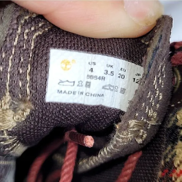 Timberland Boots, sz 4C,  brown.