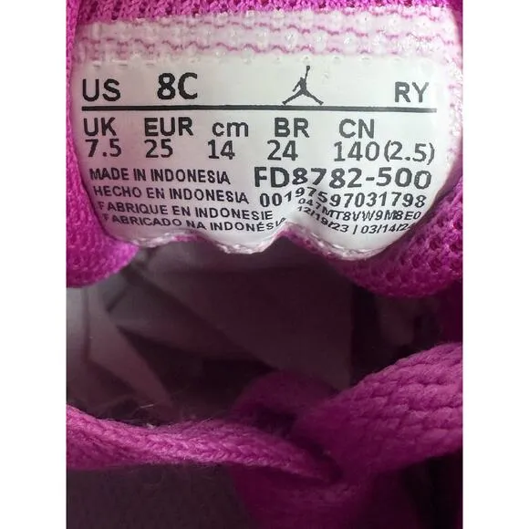 Toddler Nike Air Jordan 1 Mid 'Fire Pink' Pink/White Sneakers Sz 8C Athletic