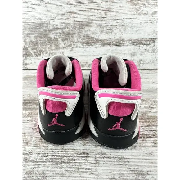 Toddler Nike Air Jordan 6 Retro Low TD White/Black/Pink Sz 7C