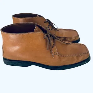 Tod's Men's Brown Leather Chukka Ankle Boots  size US 8 Lace Up Made in Italy
