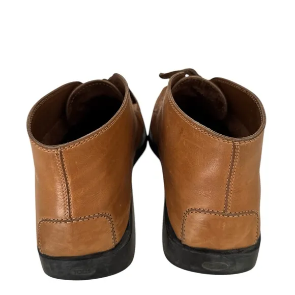 Tod's Men's Brown Leather Chukka Ankle Boots  size US 8 Lace Up Made in Italy