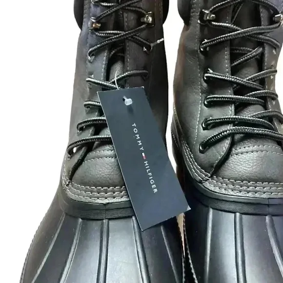 Tommy Hilfiger Colin 2 Mens 12 Waterproof Insulated Lace Up Duck Boots Gray NEW