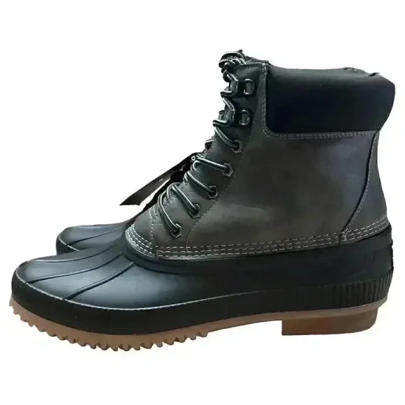 Tommy Hilfiger Colin 2 Mens 12 Waterproof Insulated Lace Up Duck Boots Gray NEW