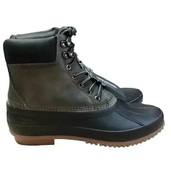 Tommy Hilfiger Colin 2 Mens 12 Waterproof Insulated Lace Up Duck Boots Gray NEW