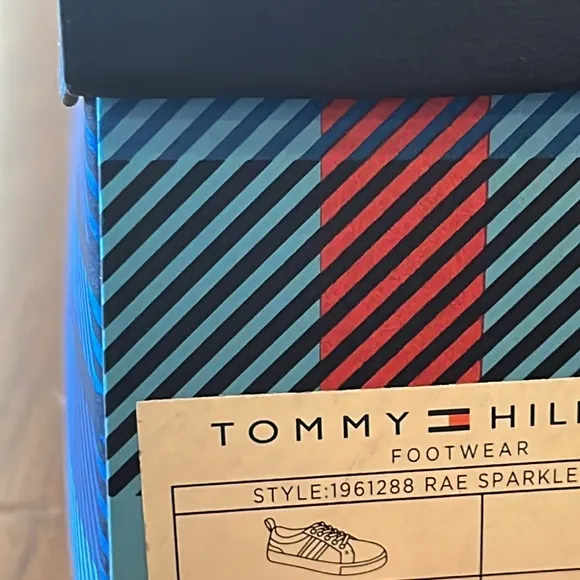 Tommy Hilfiger Rae Sparkle Basic Shoes Sneakers new Youth Boys or Girls Size 5