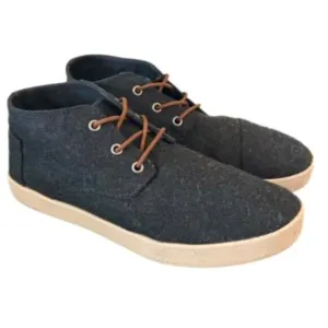 Tom’s Black High Ankle Canvas Shoes in Black Size M 12