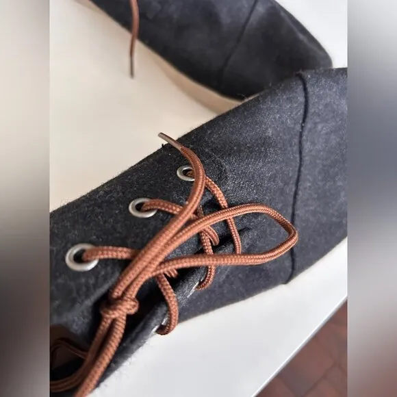 Tom’s Black High Ankle Canvas Shoes in Black Size M 12
