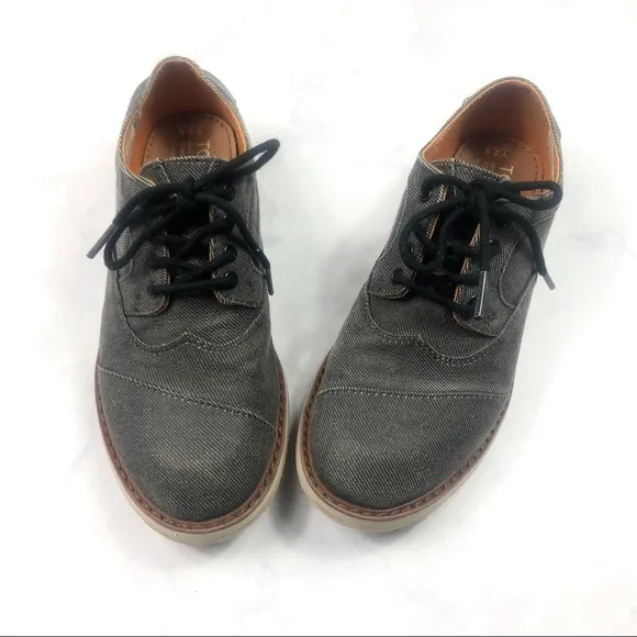 [Toms] Boys Gray Lace Up Shoes