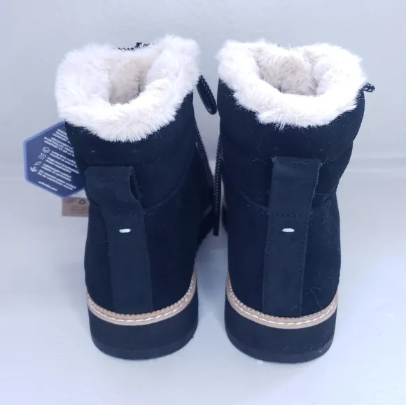TOMS Mojave Waterproof Sherpa Lined Suede Lace Front Boots Size 9.5