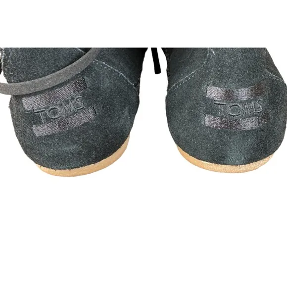 TOMS Women Ankle Boots 9049 ZAHARA, Shearling and Suede Moccasin Boots Size 9