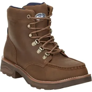 Tony Lama Men's 6&quot; Lace Up Conductor Composite Moc Toe Work Boots - Brown