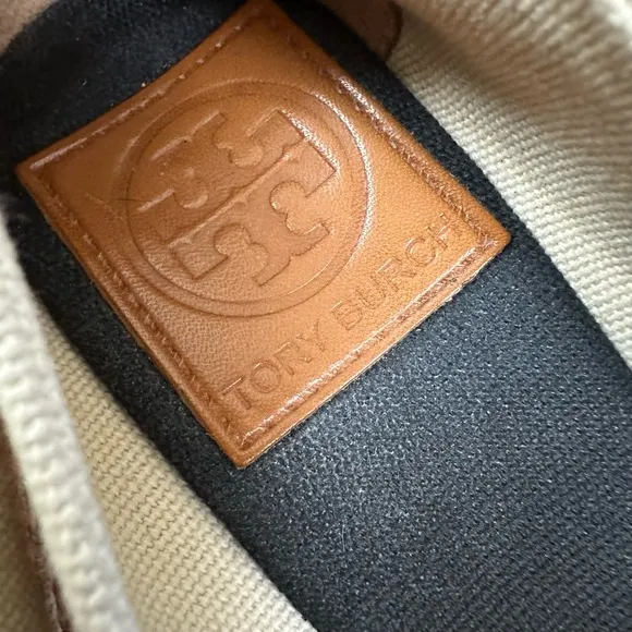 Tory Burch Peep Toe Espadrille Wedges Size 6