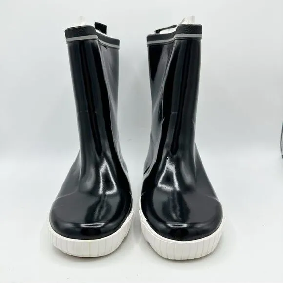 Tretorn Fleece Lined Black Skerry Rain Boots Size Women’s 4  Mid Calf Waterproof