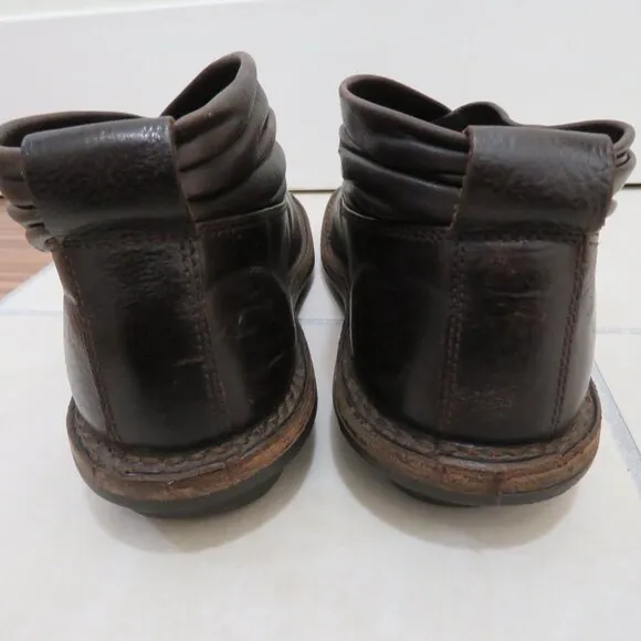TRIPPEN Scarf F Brown Leather Slip On Shoes Brutalist Abstract Grunge - Size 6.5