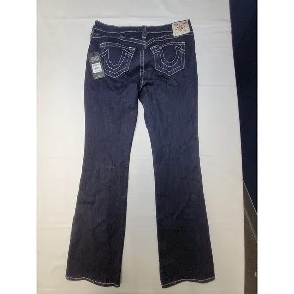 True Religion Womens Becca Mid-Rise Bootcut Jean Body Rinse Size 32 NWT
