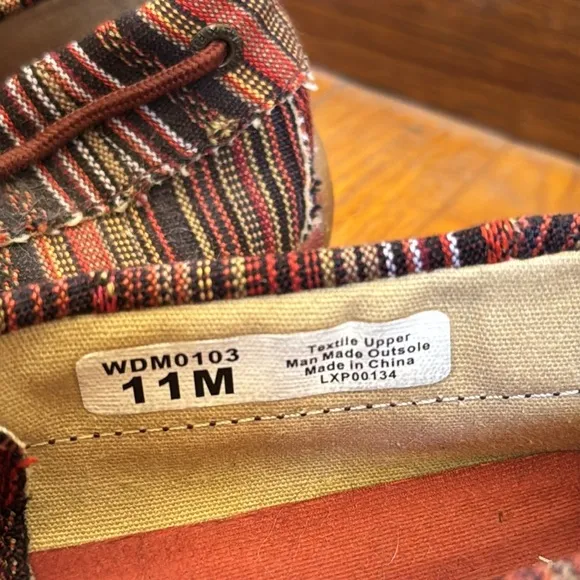Twisted X Women’s Striped Red Multi Driving Moccasins Size 11