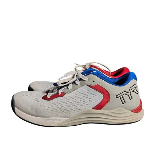 TYR CXT-1 Trainer Sneakers M/ 9.5 W/ 11 White Red Blue Athletic Training Shoes