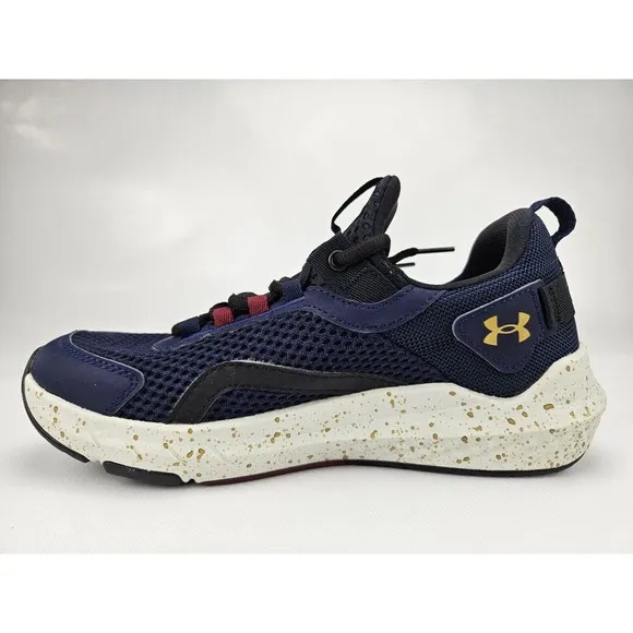 UA Project Rock BSR 3 Training Shoes 3026767-400 Blue/Black/Gold NEW Youth 7