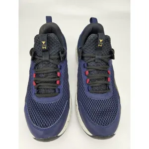 UA Project Rock BSR 3 Training Shoes 3026767-400 Blue/Black/Gold NEW Youth 7