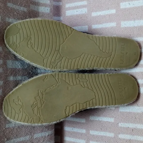 UBUNTU Handmade Comfort Espadrille Mules Slip On Comfort Shoes 9.5 Women's