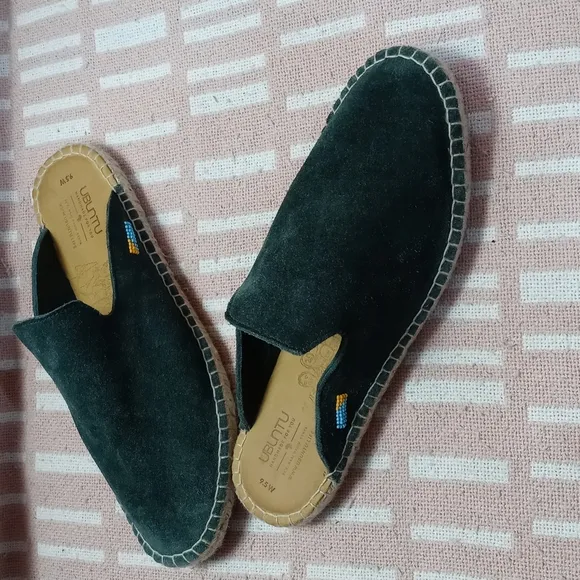 UBUNTU Handmade Comfort Espadrille Mules Slip On Comfort Shoes 9.5 Women's