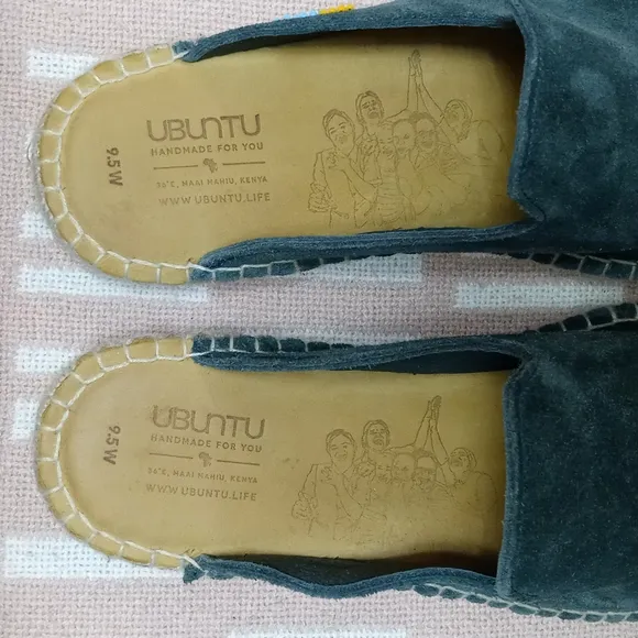 UBUNTU Handmade Comfort Espadrille Mules Slip On Comfort Shoes 9.5 Women's