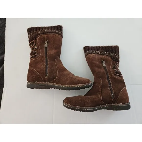 Ugg Australia 1976 Skylair Suede Leather Boots Sz 5 Youth Boho Cozy Warm