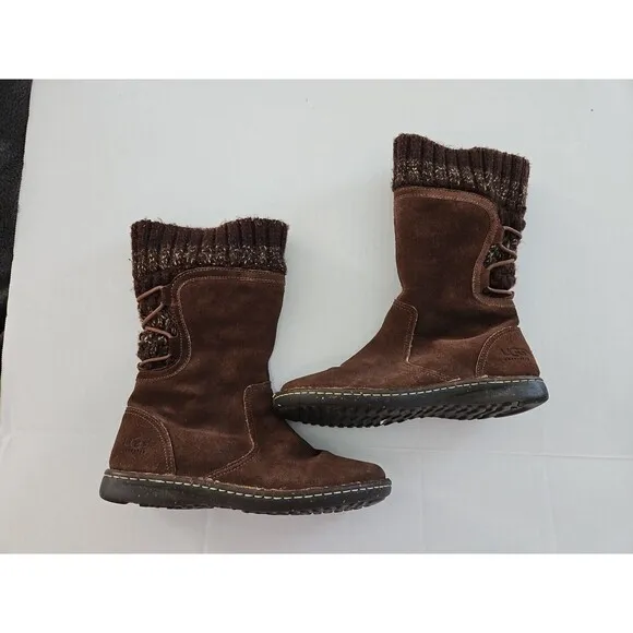 Ugg Australia 1976 Skylair Suede Leather Boots Sz 5 Youth Boho Cozy Warm