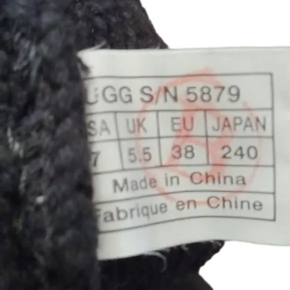 UGG Australia | Classic Argyle Sweater Knit | Tall Black Boots | Women | Size: 7