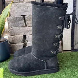UGG Australia Kristabell Black Lace Up Shearling Women’s Winter Boots