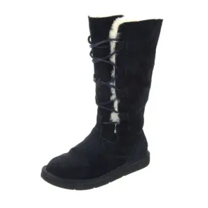 UGG Australia Women's &quot;Whitley&quot;, Tall Black Suede Laced Boots 6