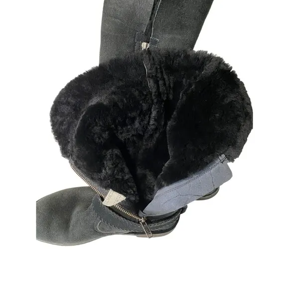 Ugg Australia Women's Boots Braiden Zip Up Black 1012361 Size 7 M