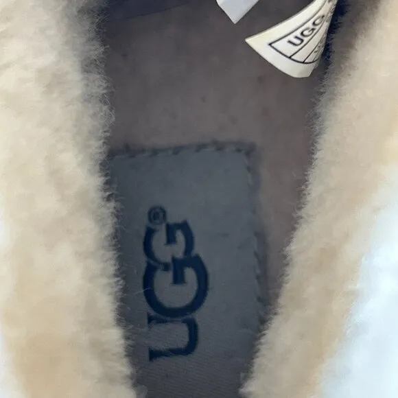 UGG Australia Womens Size 6.5 Waterproof Boots Gray Suede Wedge Platform WP 2&quot;