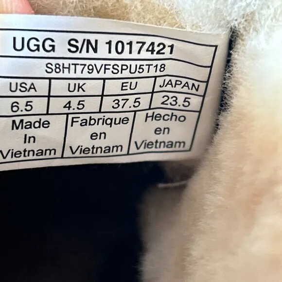 UGG Australia Womens Size 6.5 Waterproof Boots Gray Suede Wedge Platform WP 2&quot;