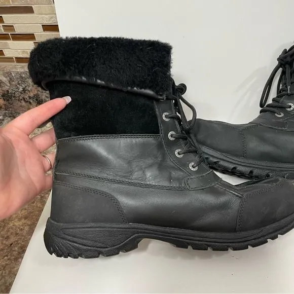 Ugg Black Fur Lined Insulated Winter Boots