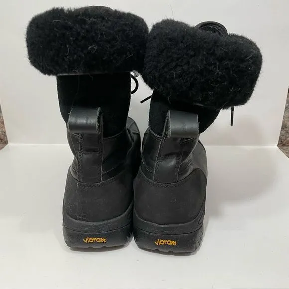 Ugg Black Fur Lined Insulated Winter Boots