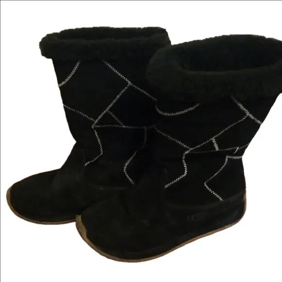 UGG Black suede leather  Boots size 9