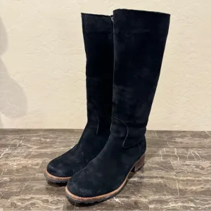 UGG Broome Suede Leather and ShearlingCampus Style Knee High Boots