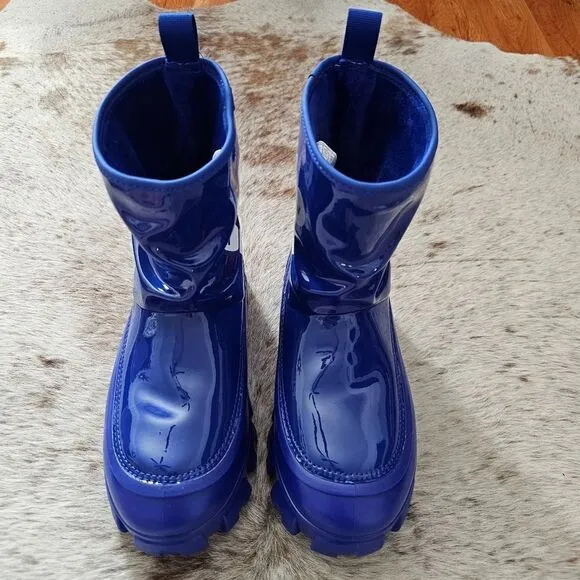 UGG Classic Brellah Mini Women's Waterproof Boots Regal Blue Size 8 NEW