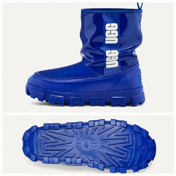 UGG Classic Brellah Mini Women's Waterproof Boots Regal Blue Size 8 NEW