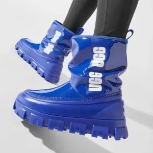 UGG Classic Brellah Mini Women's Waterproof Boots Regal Blue Size 8 NEW