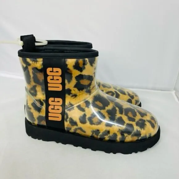 UGG CLASSIC CLEAR MINI PANTHER BUTTERSCOT WATERPROOF ANKLE WOMEN'S BOOTS SIZE 6