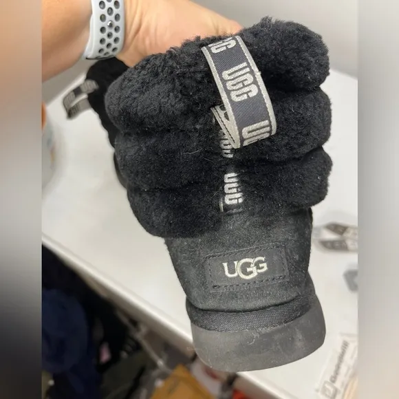 UGG Fluff Mini Quilted Bootie Sz 38 EU, US 7.5