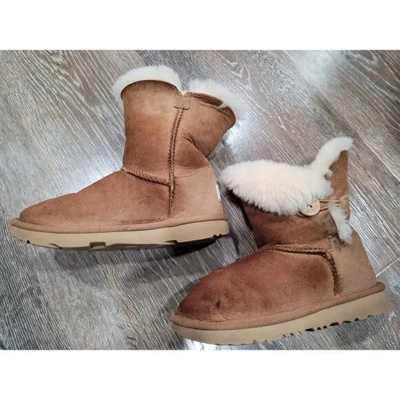 Ugg Girls Bailey Button II Boots Toddler Girls size 12 #4