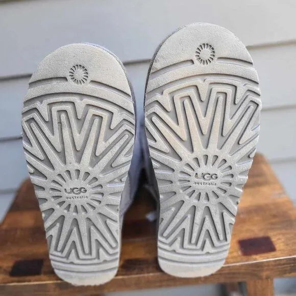 UGG Gray Suede Cream Shearling Bailey Boots Size 9