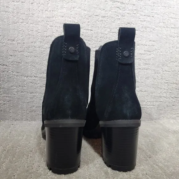 Ugg Hazel Womens Size 11 Black Suede Waterproof Block Heel Chelsea Boots NEW