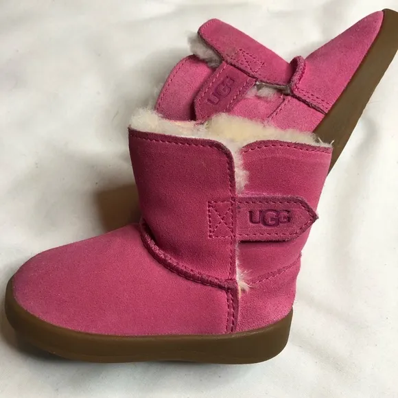 UGG Keelan suede hot pink hard bottoms boots