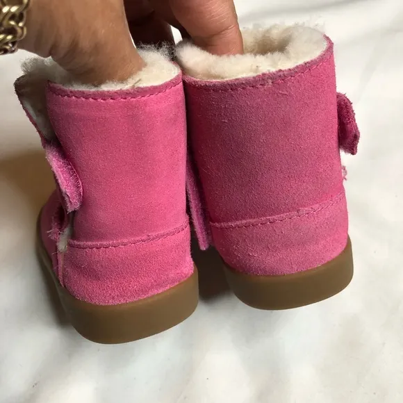UGG Keelan suede hot pink hard bottoms boots